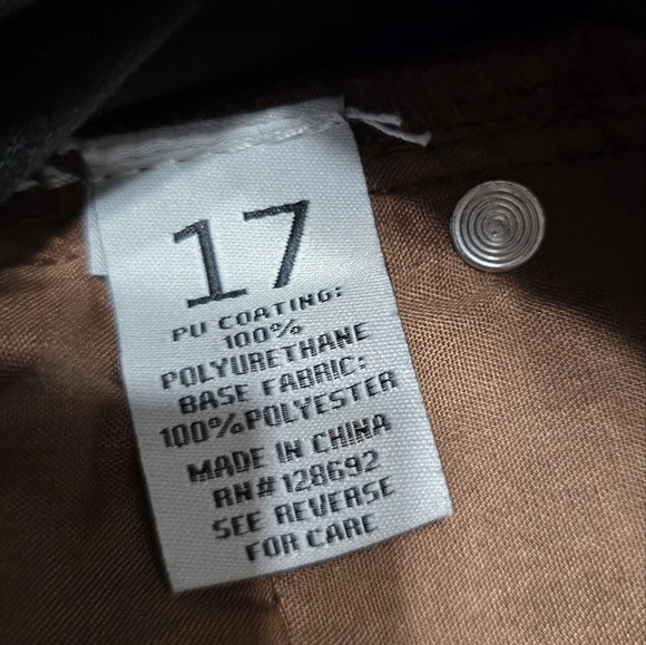 NWOT Madden NYC Brown Faux Leather Straight-Leg Pants, Relaxed Fit, Size 17. - Picture 12 of 12